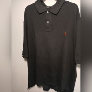 Ralph Lauren Black Polo with Red Logo
